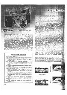 Voigtlander Vito BL manual. Camera Instructions.